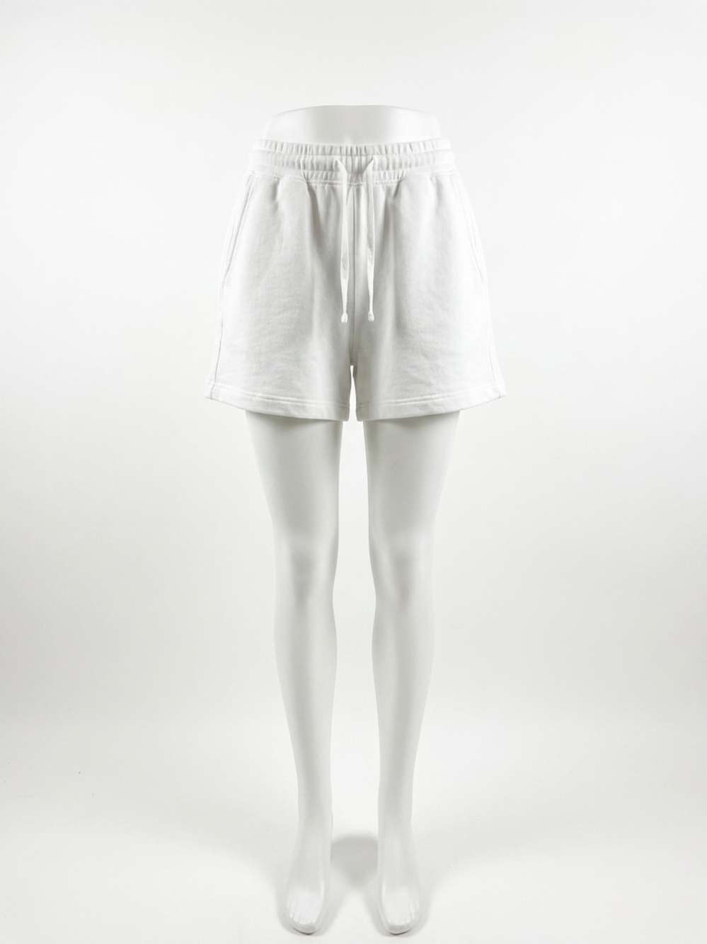 NEW PERFECTWHITETEE bari french terry short in white